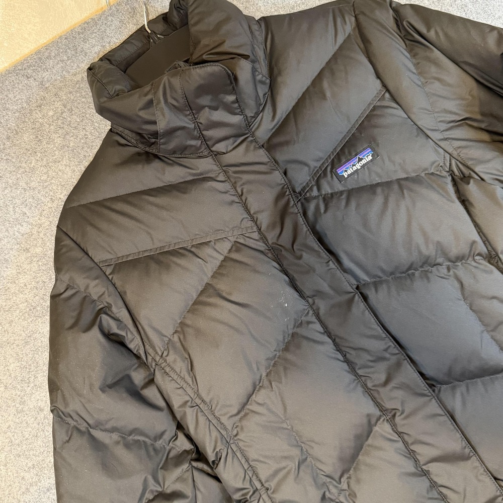 Patagonia Jacket Womens Medium Black Down Puffer Full Zip Ski Outdoor 28041